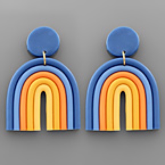 CLAY Rainbow Earrings - Picture 1 of 2